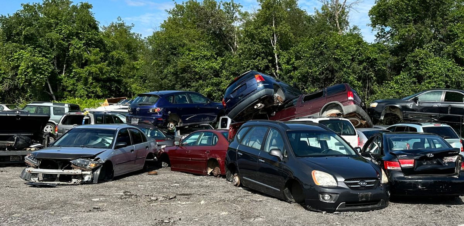 Old Cars By Auto Wreckers